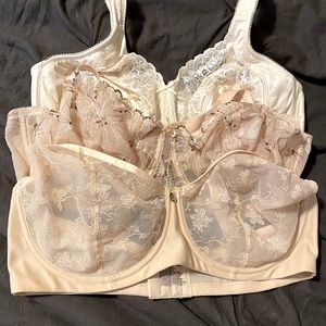 3 bra bundle 42 DD - F all neutral colors GUC